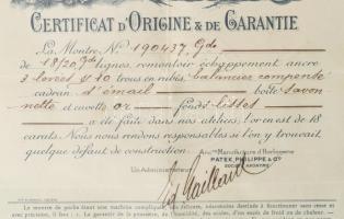 Patek Philippe 18K arany zsebóra. Jelzett szerkezet, hozzá eredeti papírral. Jelzett dupla 18K arany...