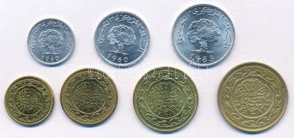 Tunézia 1960-2007. 1m-100m (7xklf) T:1-2
Tunisia 1960-2007. 1 Millieme - 100 Milliemes (7xdiff) C:U...