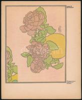 1914 Rippl-Rónai József (1861-1927): Virágtanulmány, litográfia, papír, megjelent a Díszítő Művészet mellékletében, szép állapotban, 20×16 cm