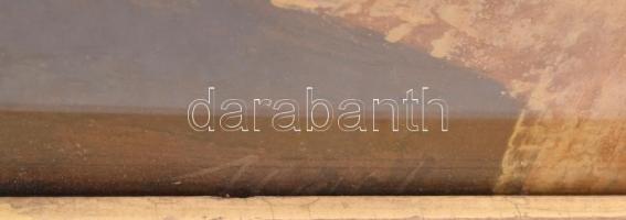 Noel Ödön Gábor (1920-2003): Falu. Olaj, farost. Jelezve balra lent (keret által kissé takarva). Hát...