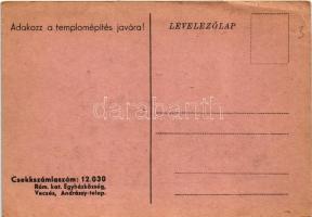 Vecsés, Mária Szeplőtlen Szívéről nevezett Andrássy-telepi építendő római katolikus plébániatemplom ...