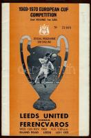 1969 Leeds United -FTC meccs programfüzet / Football-match official programme