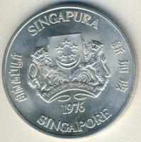 Szingapúr 1976. 10$ Ag "Hajó" T:1/2+
