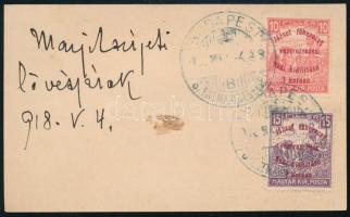 1918. 5. 4. Szirmay István névjegykártya. József főherceg vezérezredes erdélyi hadi kiállítása