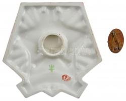 ~1970. "BM Határőrség" jelzett hollóházi porcelán plakett eredeti dísztokban (151x158mm), ...