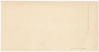 Fiume, Rijeka; Riva Levante / kikötő és hajók. Három részes hajtatlan panorámalap / port and ships. ...