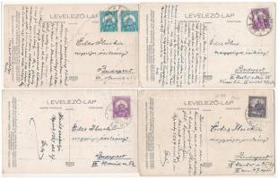 Budapest V. Egyetem utca 5. Erzsébet Királyné Szálló étterem és söröző pince, Sándor Béla falfestmén...