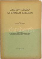 1937 Sáfrán Györgyi: "Erdélyi lélek" az erdélyi lírában. Különlenyomat. Bp., 1937., "Élet-ny.", 17 p. Kiadó papírkötés. A szerző, Sáfrán Györgyi (1911- 1985) irodalomtörténész, könyvtáros által DEDIKÁLT példány.