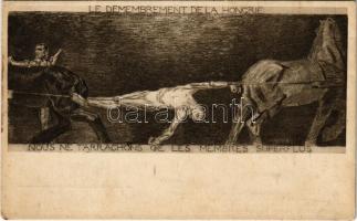 1921 Magyarország földarabolása ciklus I. képe: "Mi csak a fölösleges végtagjait szakgatjuk le!" Kiadja Magyarország Területi Épségének Védelmi Ligája / The Dismemberment of Hungary "We are only tearing off the superfluous limbs!" Hungarian irredenta propaganda, Trianon s: Unghváry Sándor (EK)