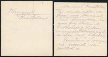1916 Körmenet Perastóban (Perast) Montenegróban, hátoldalt magyar felirattal, 2 db fotó, 8,5×7,5 cm ...