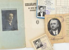 cca 1920-1990 9 db vegyes igazolvány, közte régi leckekönyv, kórházi szolgálati könyvecske, kozmonau...