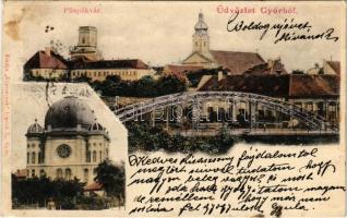 1903 Győr, Püspökvár, Vashíd, Zsinagóga. Képcsarnok Lipsitz S. kiadása (fl)