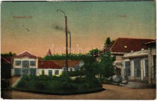 1924 Tarcsa, Tatzmannsdorf; Fő tér, Gyógyvendéglő és Kávéház. Lővy Gusztáv és testvére kiadása / Hauptplatz / main square, spa restaurant and cafe (EK)