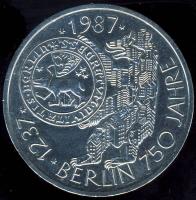 NSZK 1987. 10M Ag "750 éves Berlin" T:BU