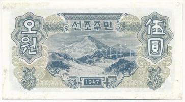 Észak-Korea 1947. 5W "903900" T:I- folt
North Korea 1947. 5 Won "903900" C:AU s...