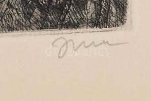 id. Imre István (1918-1983): Vár. Rézkarc, papír. Jelzett. Számozott (92/100). 49x58 cm