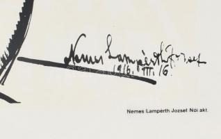 Nemes Lampérth József: Női akt. Szitanyomat, papír. Készítette 1979-ben 130 példányban a Pesti Műhel...