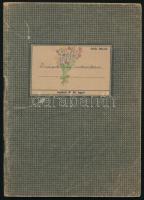 cca 1940-1950 "Virágok egy csokorban", tinédzser lány naplója, kézzel írt bejegyzések két füzetben
