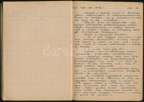 cca 1940-1950 "Virágok egy csokorban", tinédzser lány naplója, kézzel írt bejegyzések két ...