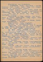 cca 1940-1950 "Virágok egy csokorban", tinédzser lány naplója, kézzel írt bejegyzések két ...