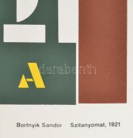 Bortnyik Sándor: Szitanyomat, 1921. Szitanyomat, papír. Készítette 1979-ben 130 példányban a Pesti M...