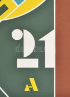 Bortnyik Sándor: Szitanyomat, 1921. Szitanyomat, papír. Készítette 1979-ben 130 példányban a Pesti M...