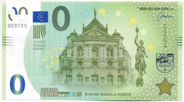 2018. 0E szuvenír bankjegy Kassai Állami Színház T:I Slovakia 2018. 0 Euro souvenir banknote State Theatre of Kosice C:UNC