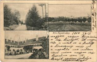 1904 Kistapolcsány, Topolcianky; József kir. herceg kastélya (régi Rákóczi udvar), út / castle, courtyard, road (fa)