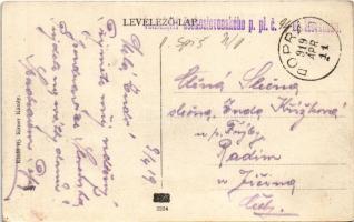 1919 Szepesszombat, Georgenberg, Spisská Sobota; Fő tér, templom. Ifj. Kirner Károly kiadása / main ...