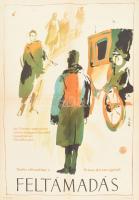 1960 Darvas Árpád (1927- ): Feltámadás, Lev Tolsztoj regényének filmváltozata, plakát, Bp., Offset-ny., hajtott, 59x41 cm