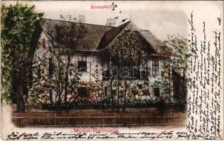 1910 Modor-Harmónia, Modra; Emma-villa, vízvezeték - kézzel festett / Wasserleitung / villa, water conduit - hand-painted (EK)