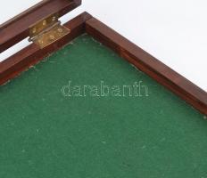 Üveg és fa tárló 45x45 cm