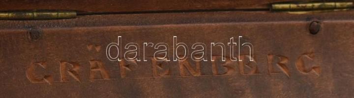 Szecessziós faragott fa ládika Gräfenberg .7x11x6 cm