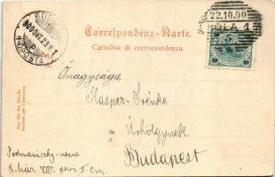 1900 Az Osztrák-Magyar Haditengerészet hajóraja a tengeren Fazana közelében / K.u.K. Escadre auf der...