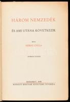 Szekfű Gyula: Három nemzedék és ami utána következik. Bp., 1938, Kir. M. Egyetemi Nyomda. 514 p. Ötödik kiadás. Kiadói aranyozott egészvászon-kötés, kissé foltos borítóval.