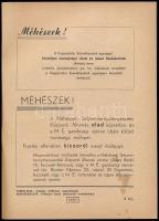 1964 Méhészet folyóirat XVI. évf. 8. száma, borítón apró szakadással, utolsó néhány lap kissé foltos