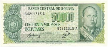 Bolívia 1984. 50.000P 84211315 A T:I Bolivia 1984. 50.000 Pesos Bolivianos 84211315 A C:UNC Krause P#170