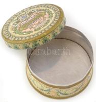 cca 1910 Kugler Henrik Gerbeaud bonbonos doboz, alumínium, papír borítással, szecessziós, szép állap...