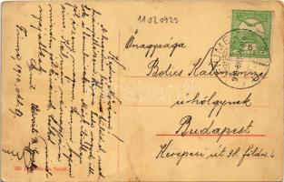 1910 Fiume, Rijeka; Molo Dante, SS "STEFÁNIA" egycsavaros tengeri személyszállító gőzhajó ...