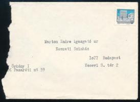 1978 Örkény István (1912-1979) író saját kézzel írt és aláírt köszönő levele marton Endre, a Nemzeti...