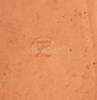 Tavaszy Noémi (1927-2018): Wágner úr, festett mázas fali kerámia, jelzett, jó állapotban, 18,5×10,5 ...