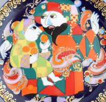 Bjorn Wiinblad: Aladdin és a csodalámpa, Rosenthal studio-linie kézzel festett porcelán. Németország...