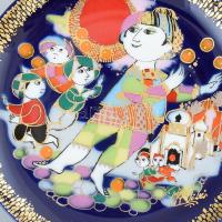 Bjorn Wiinblad: Aladdin és a csodalámpa, Rosenthal studio-linie kézzel festett porcelán. Németország...