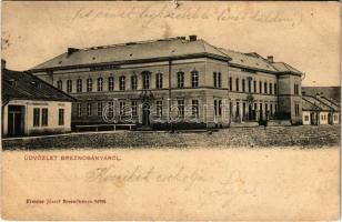 1906 Breznóbánya, Brezno nad Hronom; M. kir. polgári iskola. Kreisler József kiadása / school (b)
