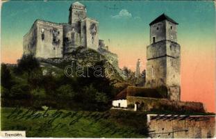 1917 Trencsén, Trencín; vár. Gansel Lipót kiadása / Trenciansky hrad / castle (EK)