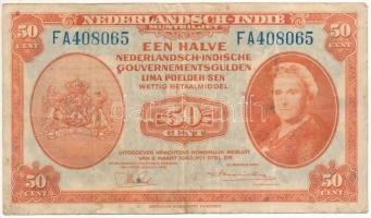 Holland Kelet-India 1943. 50c FA 408065 T:III Netherlands East Indies 1943. 50 Cents FA 408065 C:F Krause P#110