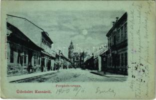 1900 Kassa, Kosice; Forgách utca. László Béla kiadása / street view (EK)