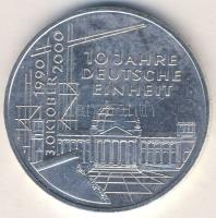 NSZK 2000. 10M Ag "10 éves a német egység" T:BU