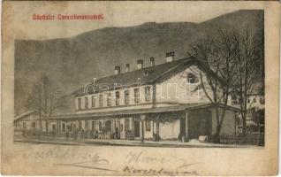 1909 Garamberzence, Hronská Breznica; vasútállomás / Bahnhof / railway station (fa)