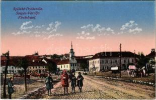 Szepesváralja, Spisské Podhradie; Fő tér, piac / main square, market